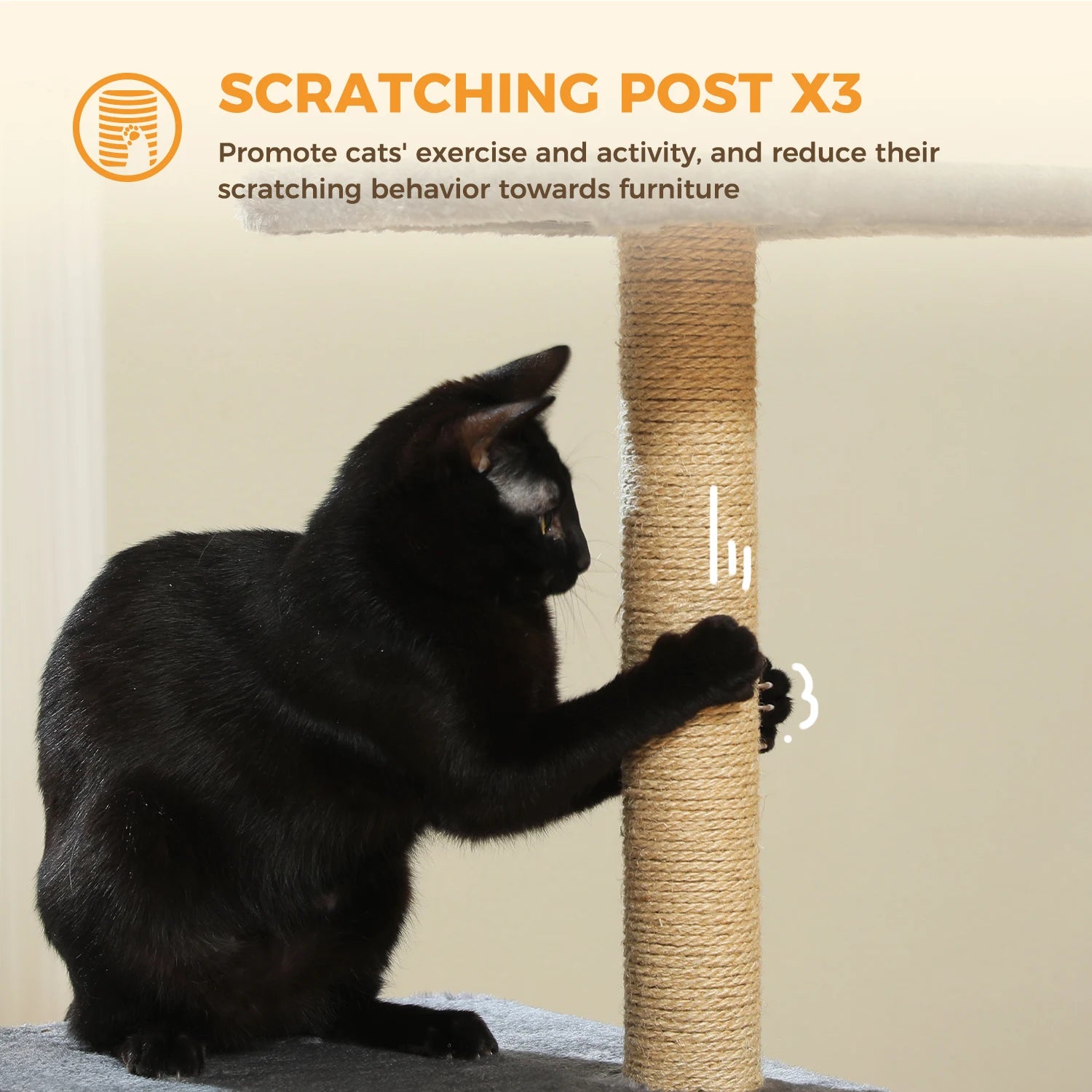 Luxury Multi-Level Cat Tree Tower | Large Condo, Sturdy Scratching Posts & Removable Perch Bed|31.5 in. Tall