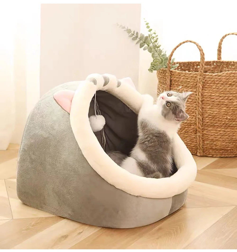 ClawLogic Luxury Series Enclosed Cat Haven | 100% Cotton-Filled & Anxiety-Reducing (Easily Washable)