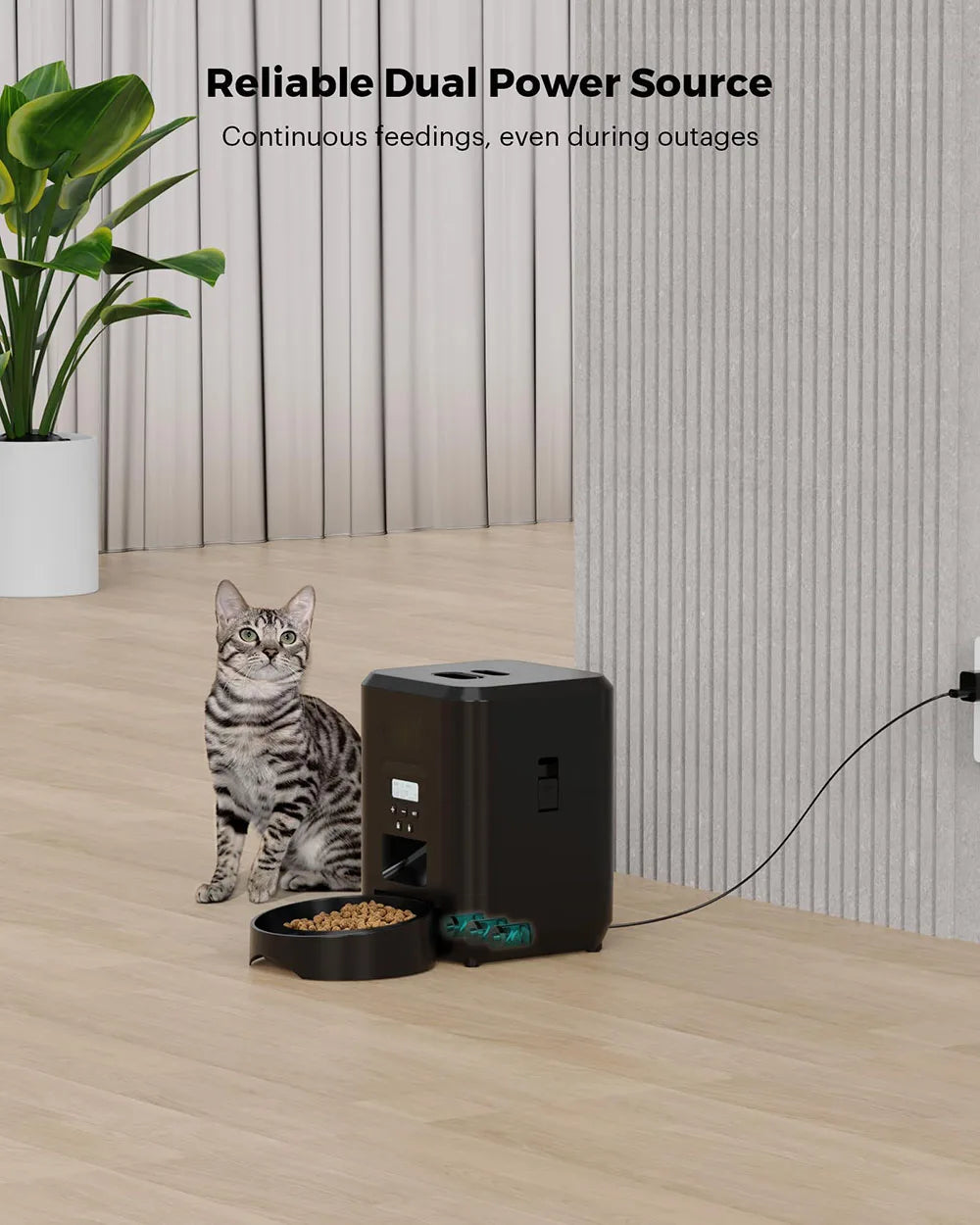 ClawLogic™ LUXE Smart WiFi Pet Feeder with Portion Control & App Scheduling