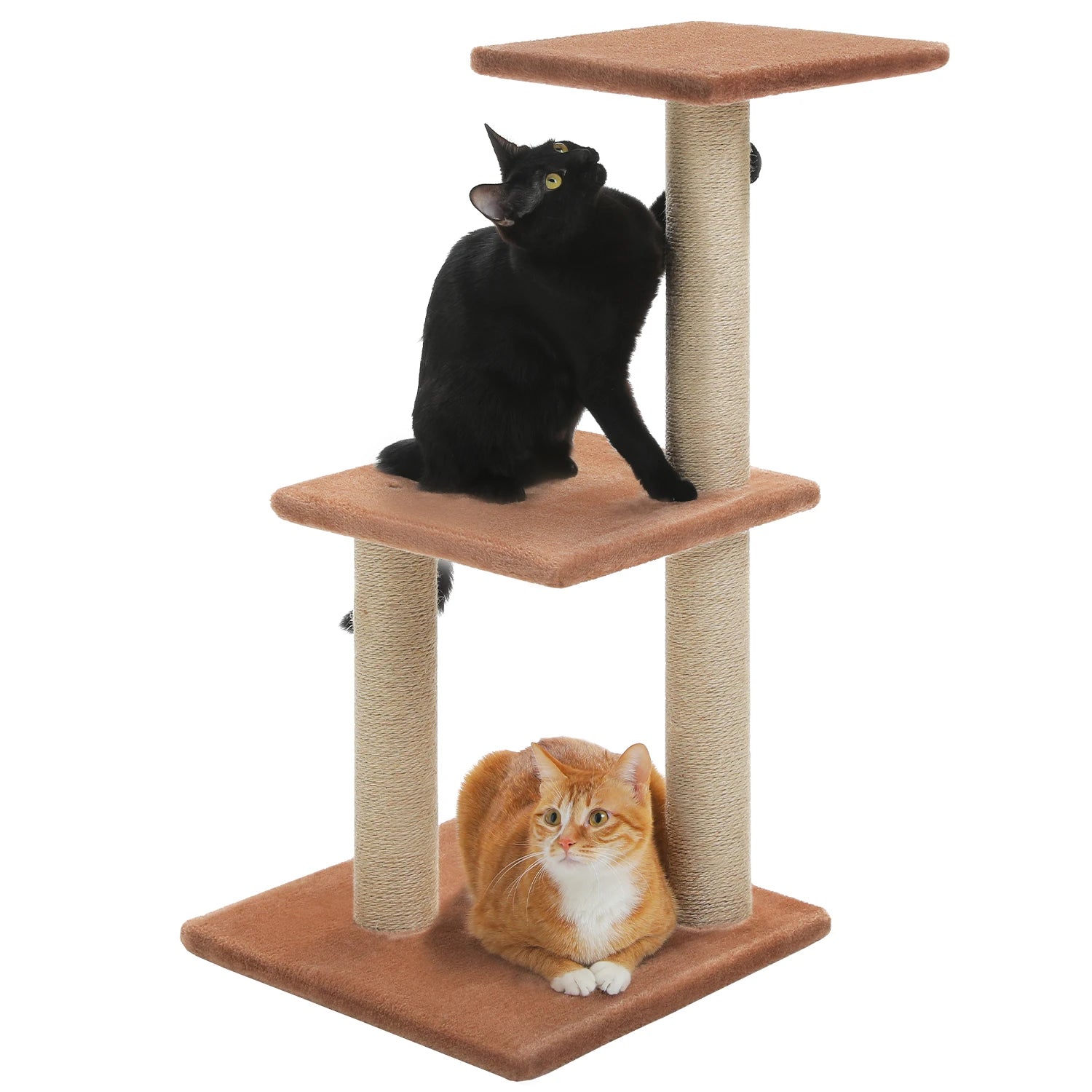 Luxury Multi-Level Cat Tree Tower | Large Condo, Sturdy Scratching Posts & Removable Perch Bed|31.5 in. Tall