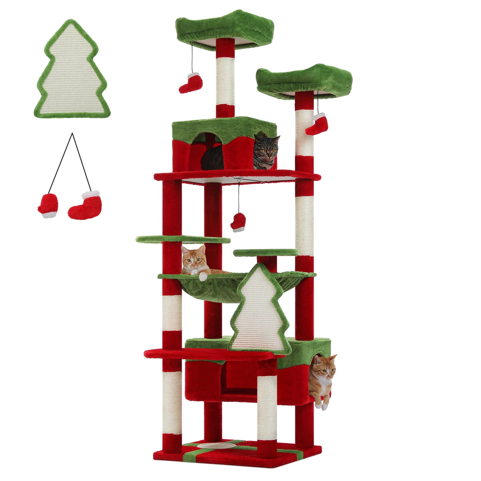 Premium Cat Tower (3 Sizes) | Multi-Level Sisal Scratching Tree for Large and Active Cats"