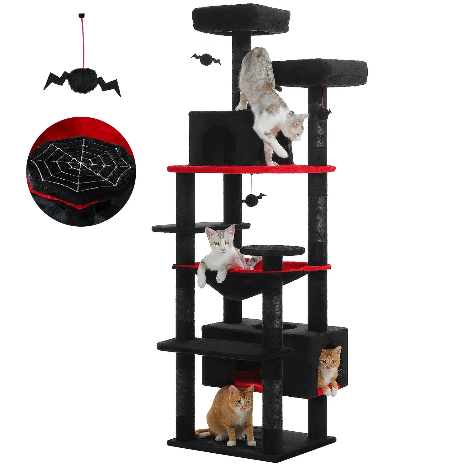 Premium Cat Tower (3 Sizes) | Multi-Level Sisal Scratching Tree for Large and Active Cats"