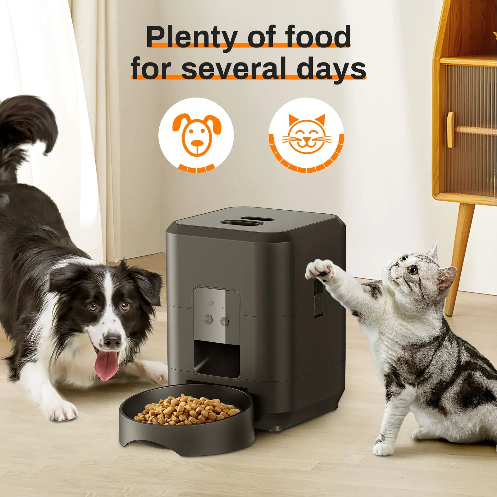 ClawLogic™ LUXE Smart WiFi Pet Feeder with Portion Control & App Scheduling