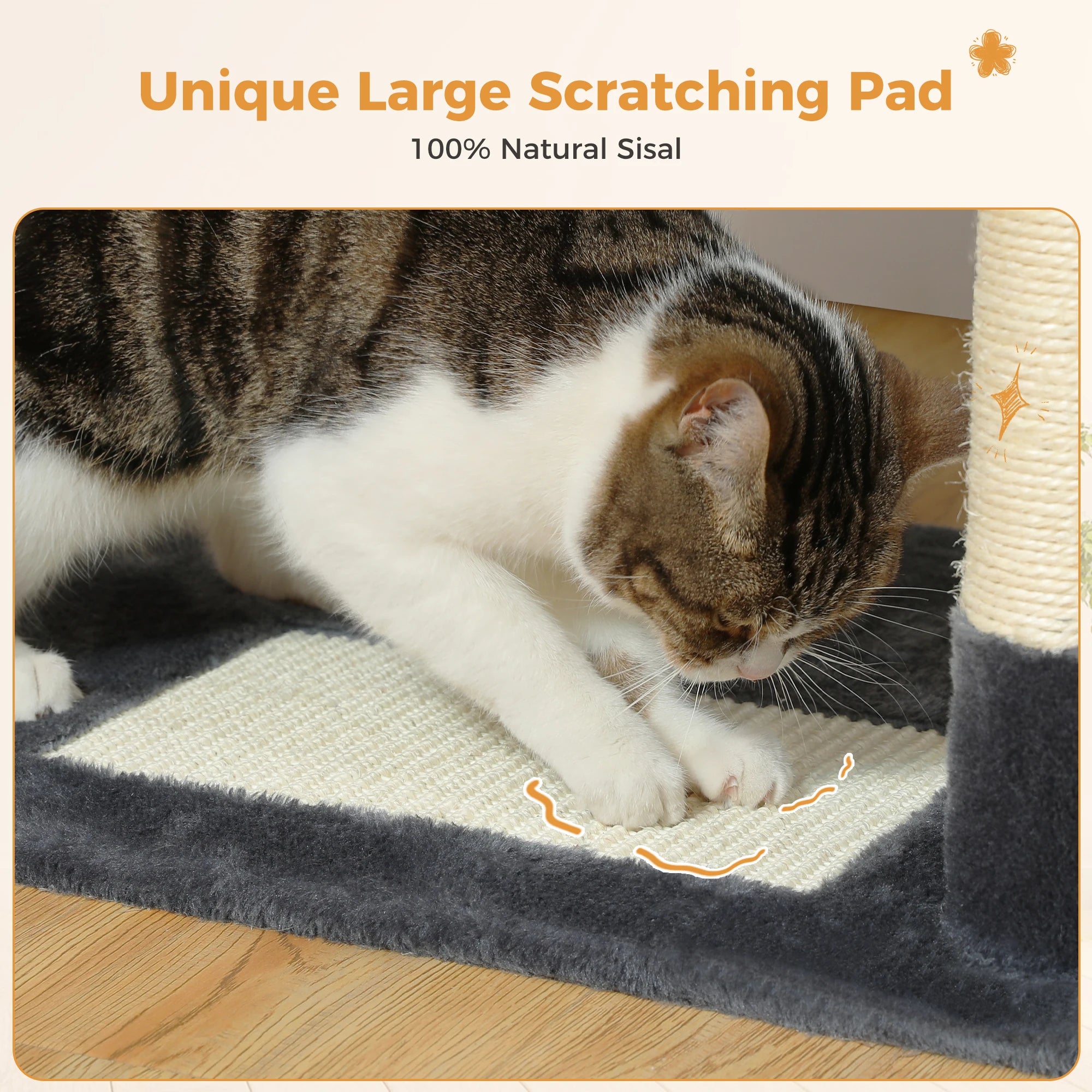 Premium Cat Tower (3 Sizes) | Multi-Level Sisal Scratching Tree for Large and Active Cats"