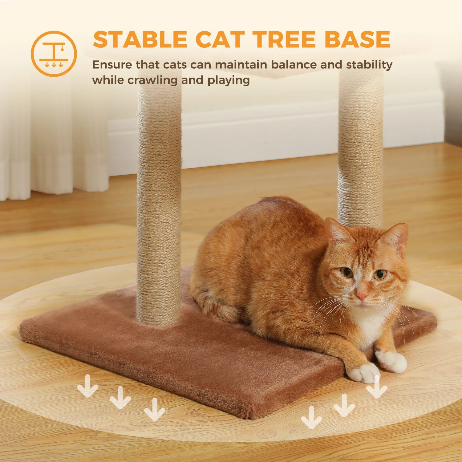 Luxury Multi-Level Cat Tree Tower | Large Condo, Sturdy Scratching Posts & Removable Perch Bed|31.5 in. Tall