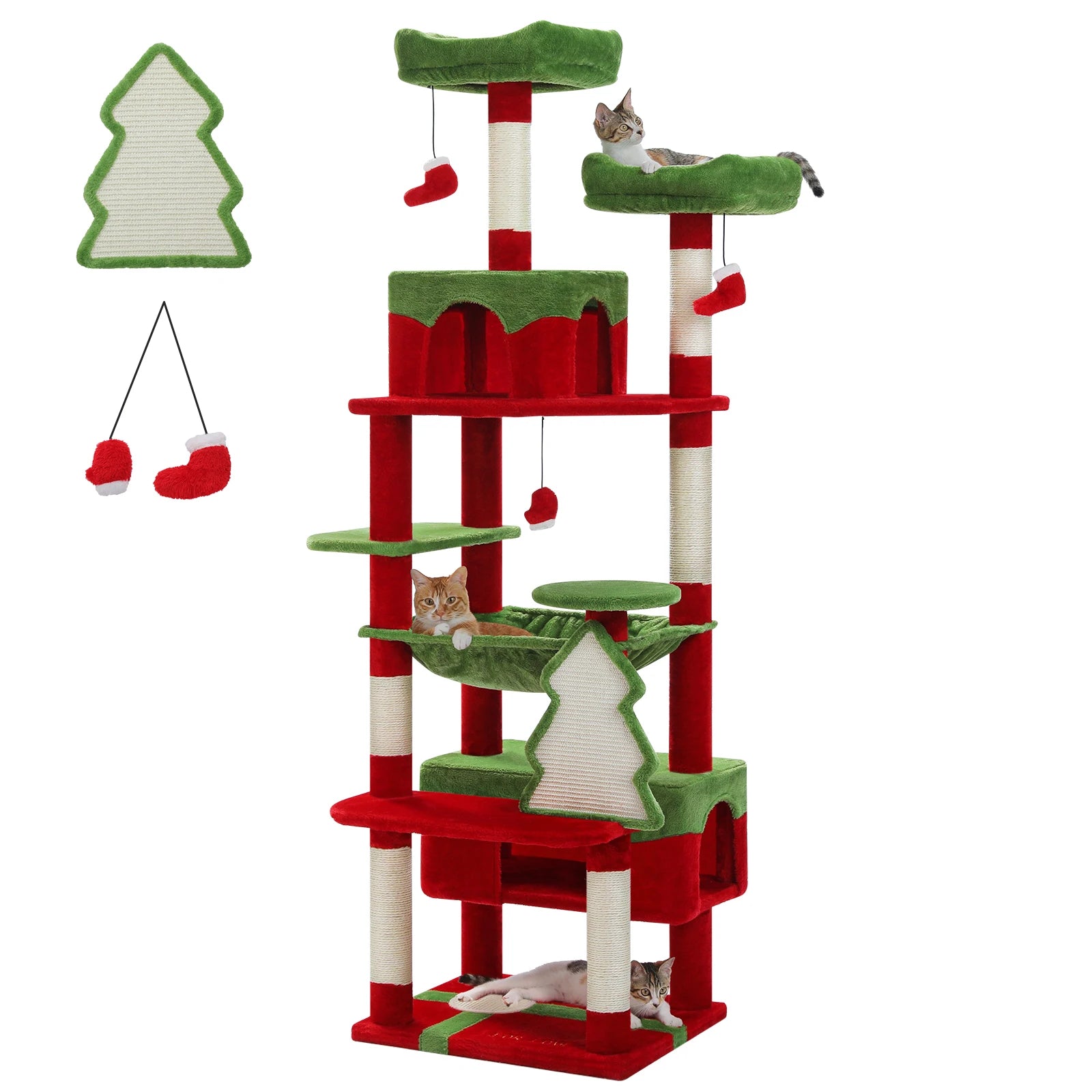 Premium Cat Tower (3 Sizes) | Multi-Level Sisal Scratching Tree for Large and Active Cats"