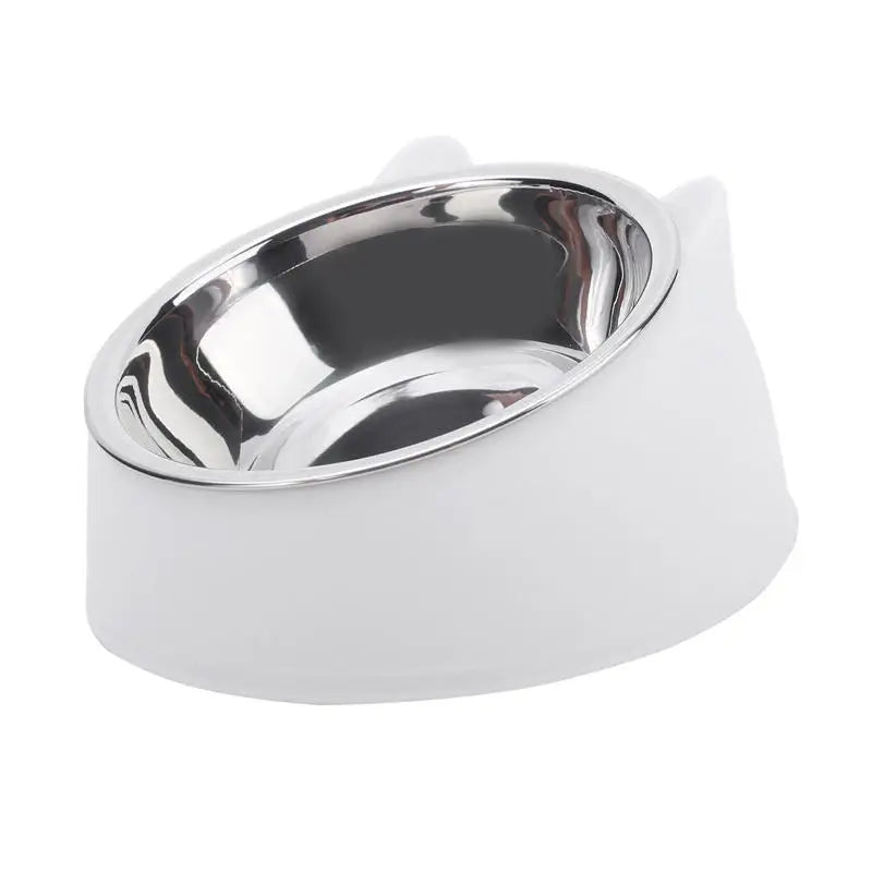 ClawLogic™ LUXE Veterinarian-Recommended Kitten Feeder | Neck-Guard Elevated Tilted Stainless Steel Bowl