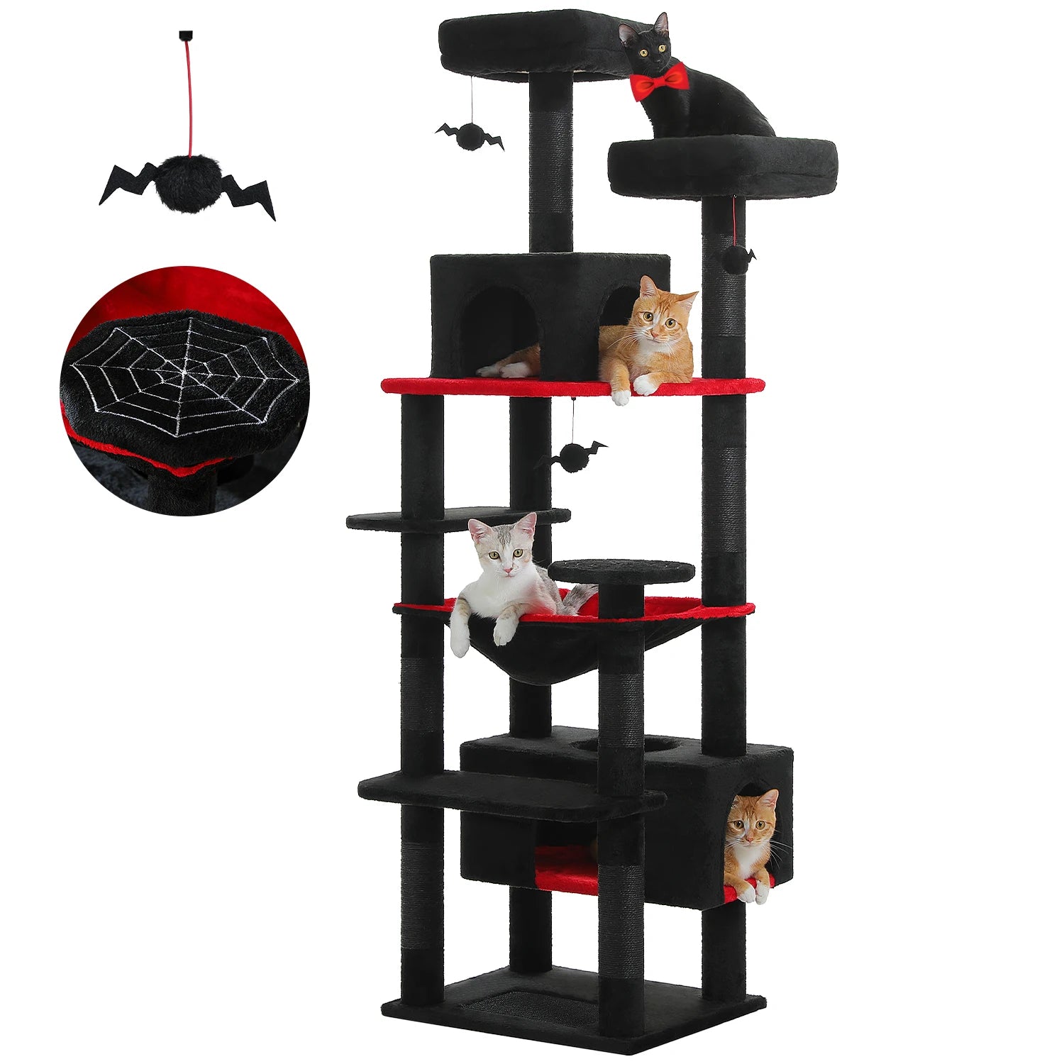 Premium Cat Tower (3 Sizes) | Multi-Level Sisal Scratching Tree for Large and Active Cats"