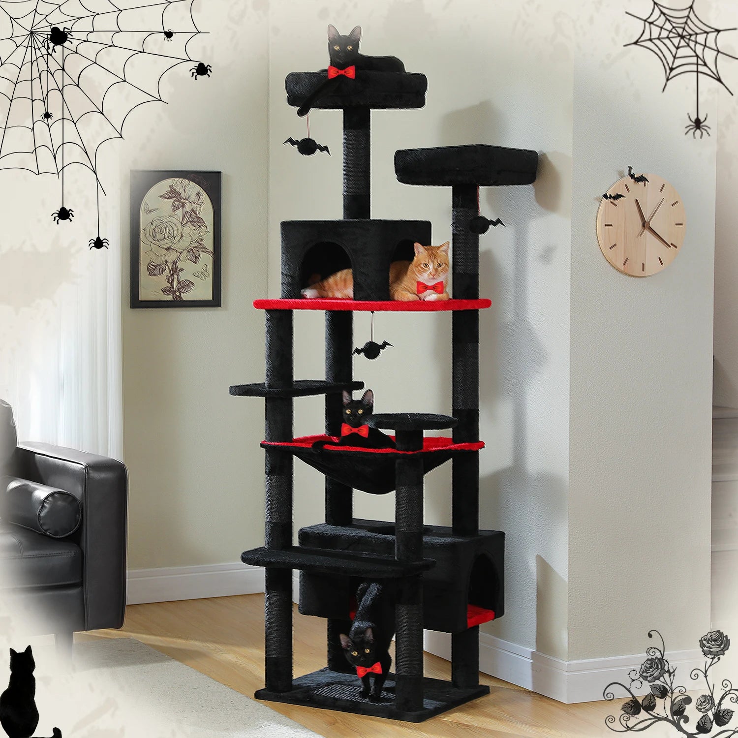 Premium Cat Tower (3 Sizes) | Multi-Level Sisal Scratching Tree for Large and Active Cats"