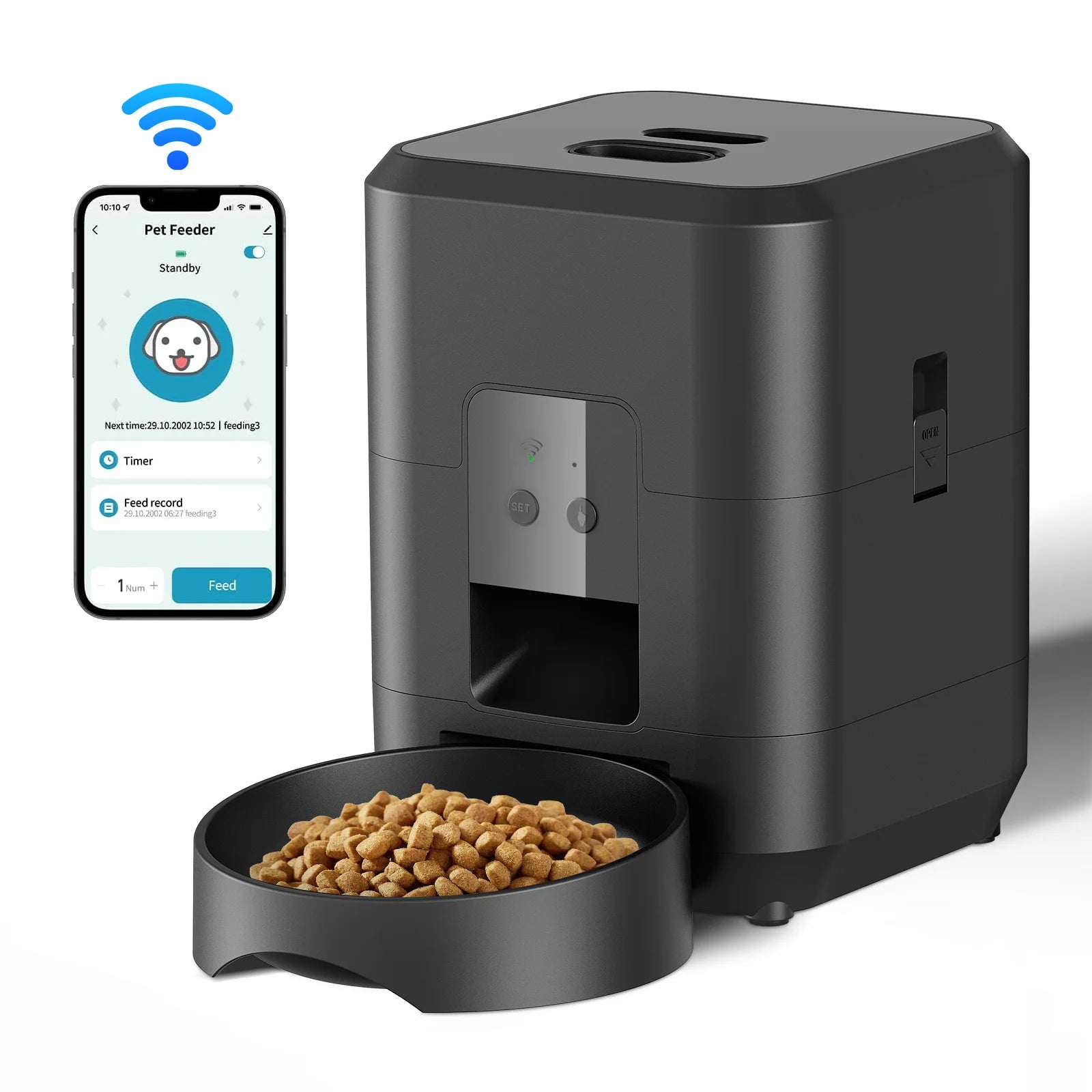 ClawLogic™ LUXE Smart WiFi Pet Feeder with Portion Control & App Scheduling