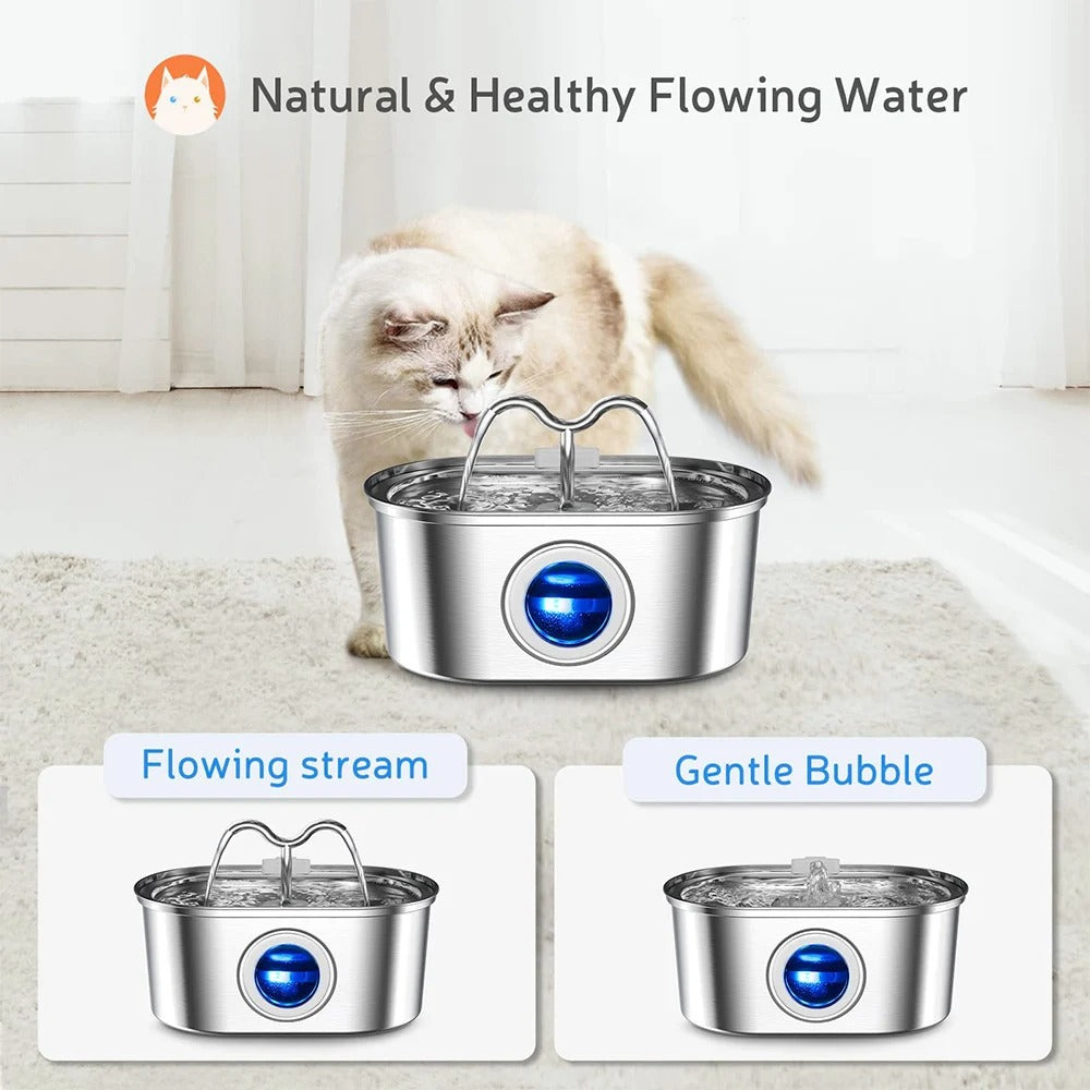 Ultimate 3.2L Stainless Steel Pet Fountain | Vet-Approved, Automatic & Ultra-Quiet Hydration System with 4 Filters